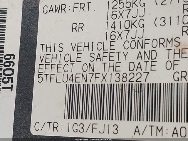Toyota Tacoma Base V6 2015 5TFLU4EN7FX138227 Image 9