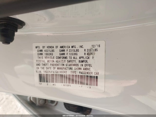 1HGCR2F87GA146042 Honda Accord Ex-l