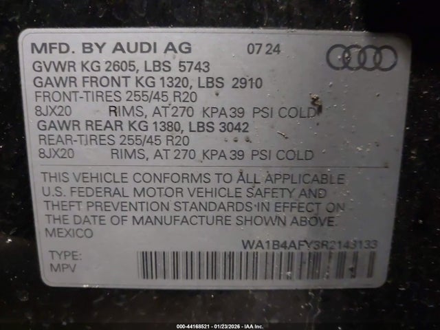 2024 AUDI SQ5 WA1B4AFY3R2143133 Photo 8