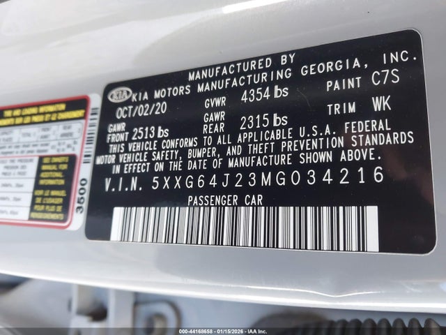 KIA K5 Gt-line 2021 5XXG64J23MG034216 Image 9