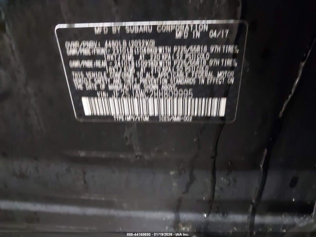 44168690 :رقم المزاد ، JF2SJAWC2HH809995 vin ، 2017 Subaru Forester 2.5i Touring مزاد بيع