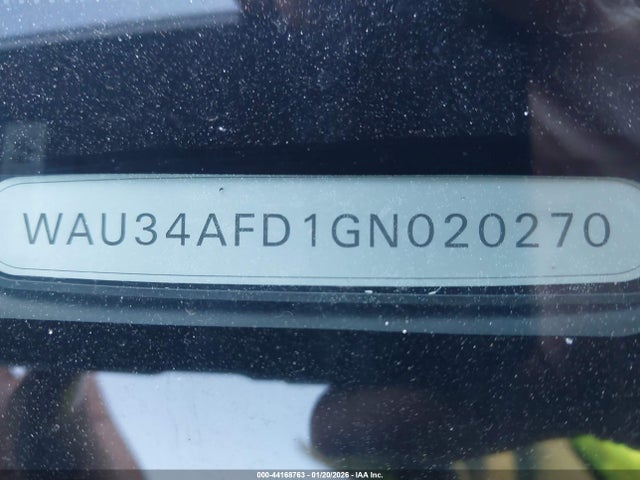 44168763 :رقم المزاد ، WAU34AFD1GN020270 vin ، 2016 Audi A8 L 3.0t مزاد بيع