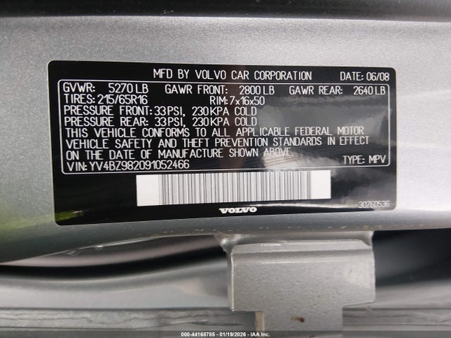 2009 VOLVO XC70 YV4BZ982091052466 Photo 8