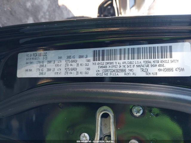 Aukcja sprzedaży 2019 Ram 1500 Classic Warlock  4x4 6'4 Box, vin: 1C6RR7GGXKS629806, numer aukcji: 44168790