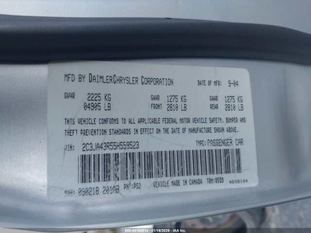 2005 CHRYSLER 300 2C3JA43R55H559523 Photo 8