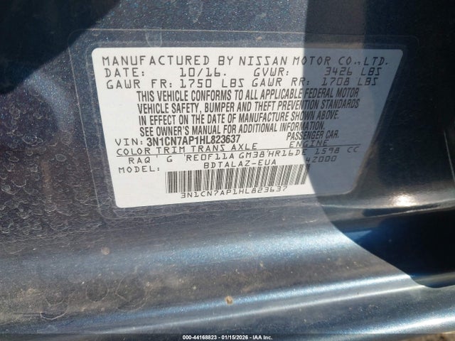 Nissan Versa 1.6 S+ 2017 3N1CN7AP1HL823637 Image 9