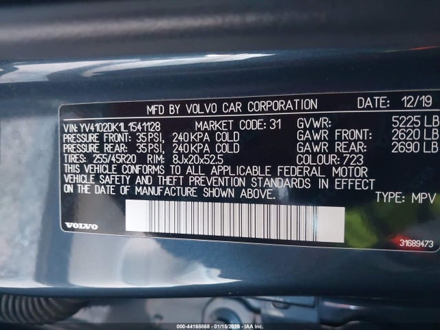 2020 VOLVO XC60 YV4102DK1L1541128 Photo 8