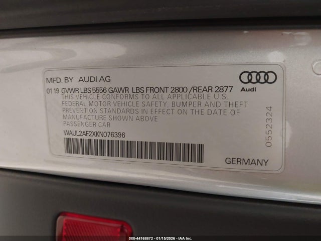 2019 AUDI A6 WAUL2AF2XKN076396 Photo 8