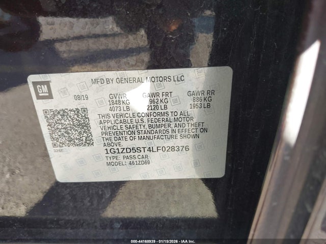 1G1ZD5ST4LF028376 Chevrolet Malibu Fwd Lt