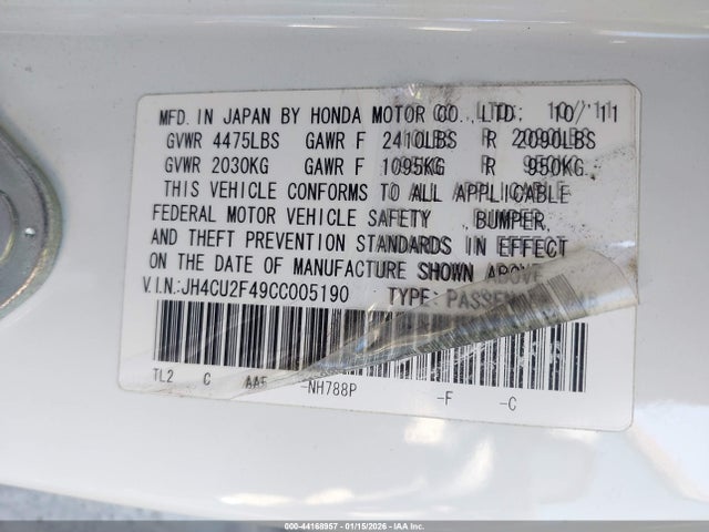 2012 ACURA TSX JH4CU2F49CC005190 Photo 8