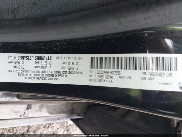 Chrysler 200 Limited 2015 1C3CCCAB9FN617256 Image 9
