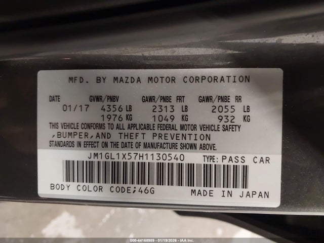 JM1GL1X57H1130540 Mazda Mazda6 Grand Touring