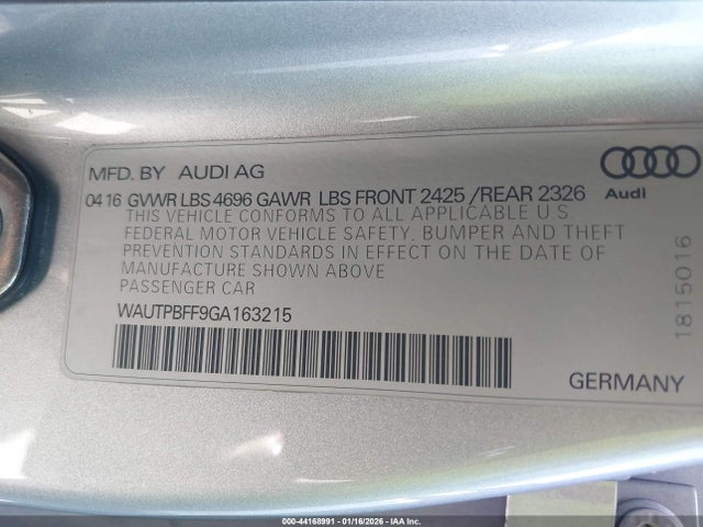 2016 AUDI A3 E-TRON WAUTPBFF9GA163215 Photo 8