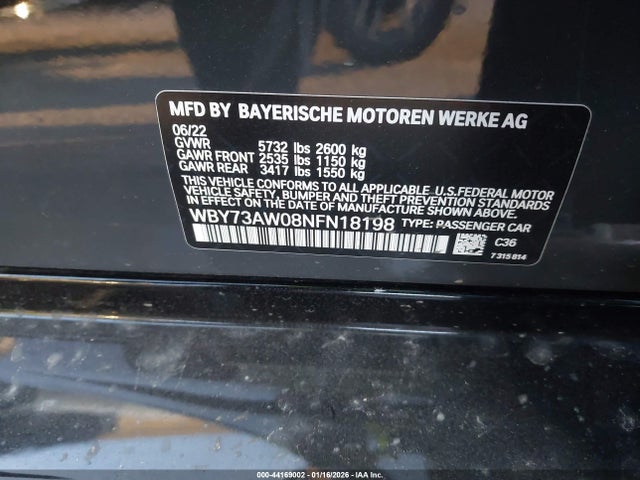 2022 BMW I4 WBY73AW08NFN18198 Photo 8