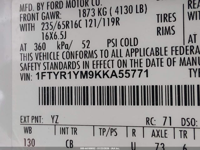 2019 FORD TRANSIT-250 1FTYR1YM9KKA55771 Photo 8