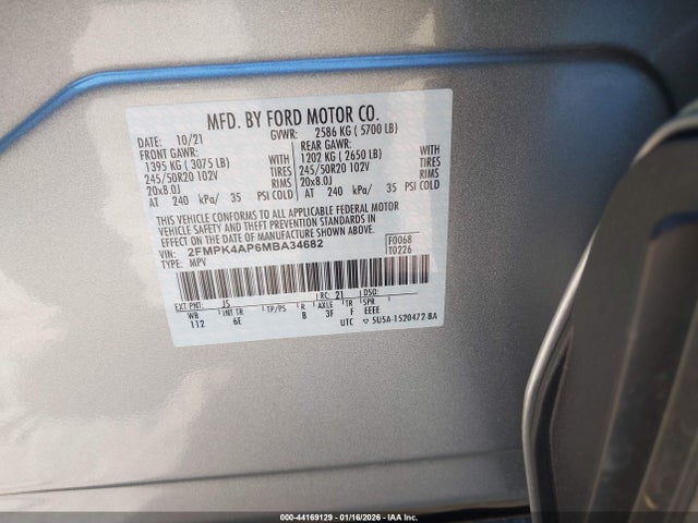2021 FORD EDGE 2FMPK4AP6MBA34682 Photo 8