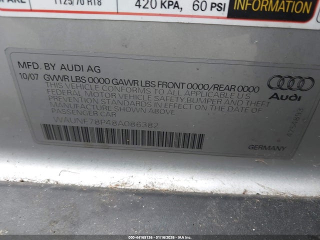 2008 AUDI A3 WAUNF78P48A086382 Photo 8