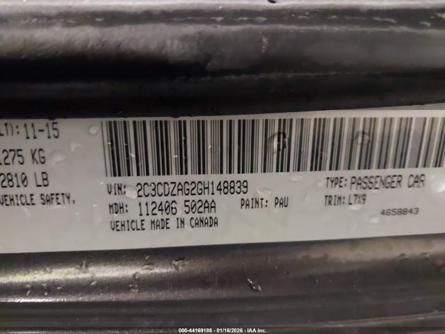 2016 DODGE CHALLENGER 2C3CDZAG2GH148839 Photo 8