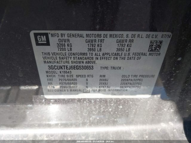 2014 CHEVROLET SILVERADO 1500 3GCUKTEJ6EG530653 Photo 8