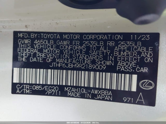 2024 LEXUS UX 250H JTHP6JBH9R2189009 Photo 8