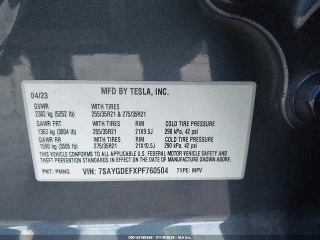 2023 TESLA MODEL Y 7SAYGDEFXPF760504 Photo 8