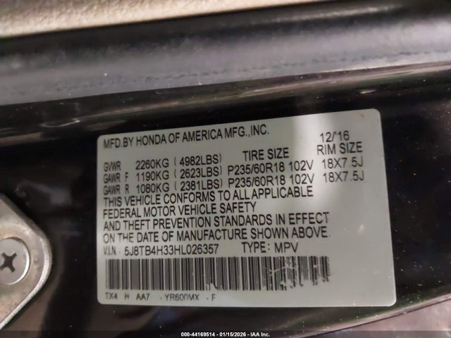 2017 ACURA RDX 5J8TB4H33HL026357 Photo 8
