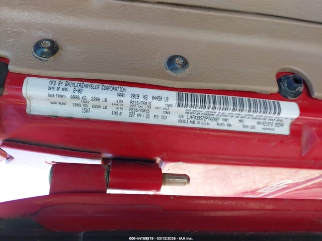 2002 JEEP WRANGLER 1J4FA39S72P742087 Photo 8