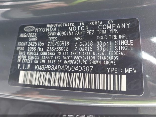 2024 HYUNDAI KONA KM8HB3AB4RU040307 Photo 8