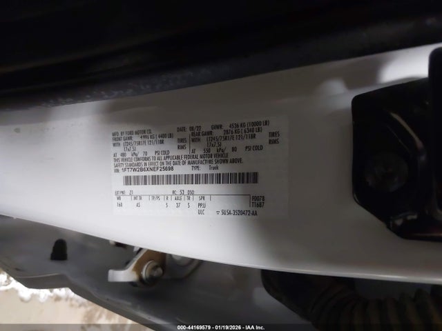 1FT7W2B6XNEF25698 Ford F-250 Xl