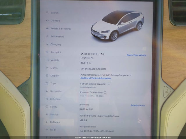 Продаж на аукціоні авто 2020 Tesla Model X Long Range Dual Motor All-wheel Drive/long Range Plus Dual Motor All-wheel Drive, vin: 5YJXCAE20LF241018, номер лоту: 44169738