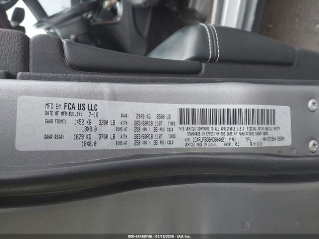 1C4RJFBG8HC604021 Jeep Grand Cherokee Limited 4x4
