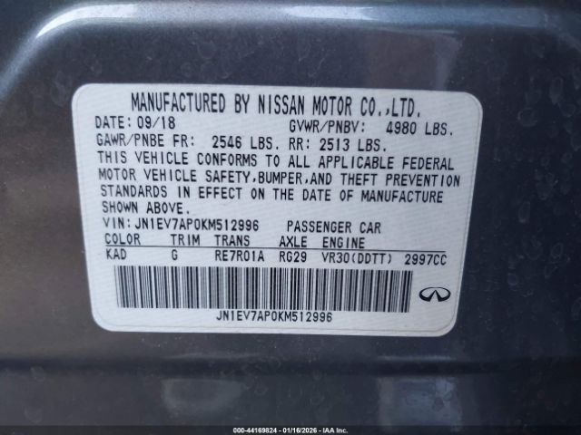 2019 INFINITI Q50 JN1EV7AP0KM512996 Photo 8