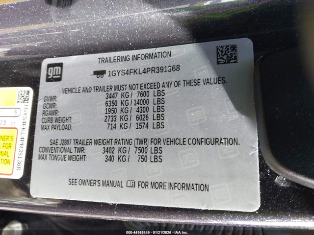 2023 CADILLAC ESCALADE 1GYS4FKL4PR391368 Photo 8