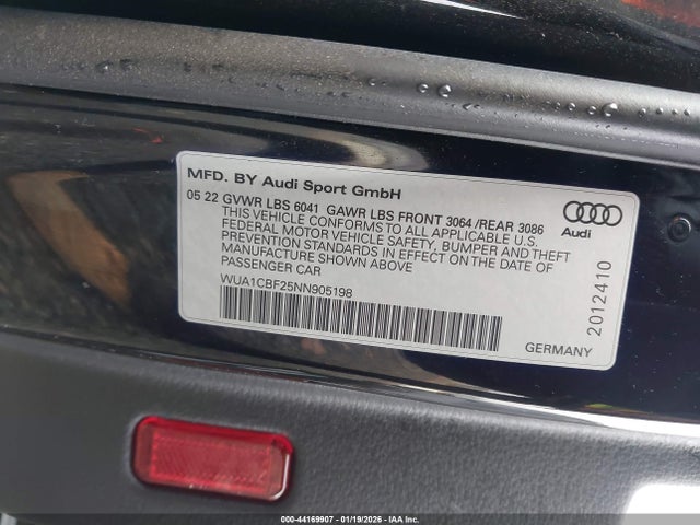 2022 AUDI RS 6 AVANT WUA1CBF25NN905198 Photo 8