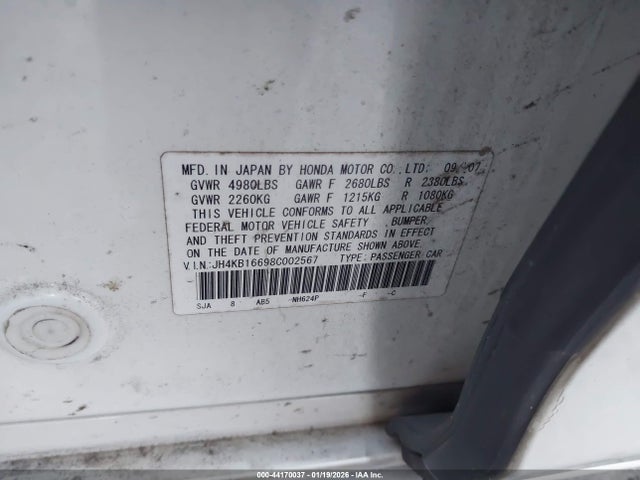 2008 ACURA RL JH4KB16698C002567 Photo 8