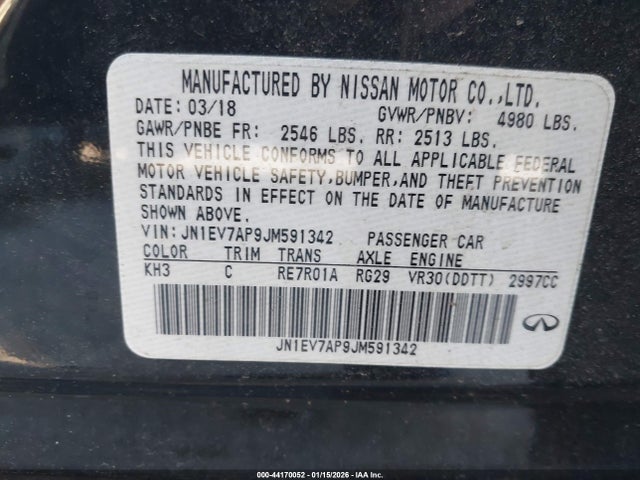 2018 INFINITI Q50 JN1EV7AP9JM591342 Photo 8