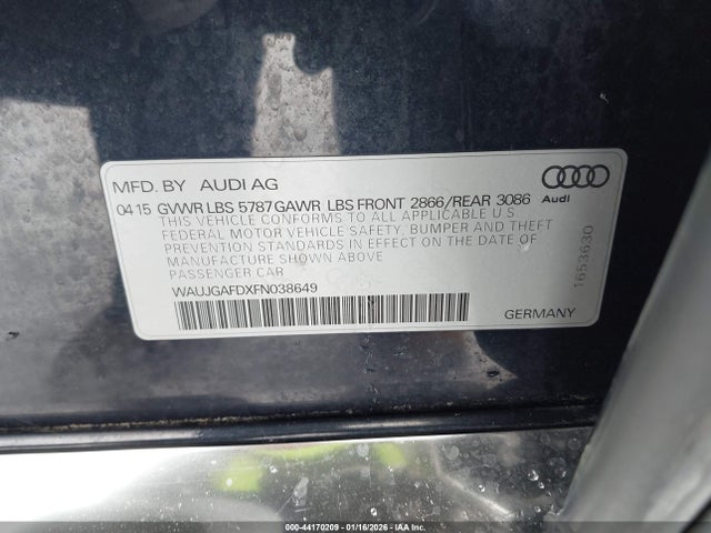2015 AUDI A8 WAUJGAFDXFN038649 Photo 8