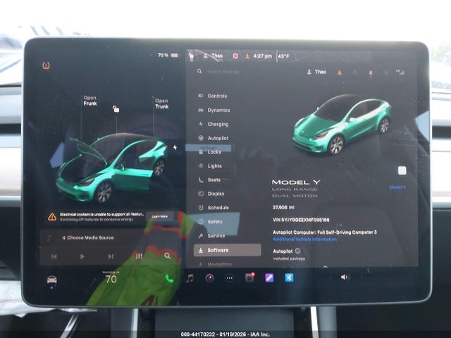 2021 TESLA MODEL Y 5YJYGDEEXMF095166 Photo 6