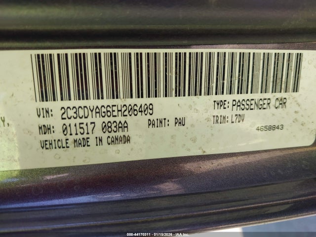 2014 DODGE CHALLENGER 2C3CDYAG6EH206409 Photo 8