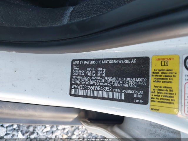 2015 MINI COUNTRYMAN WMWZB3C55FWR43952 Photo 8