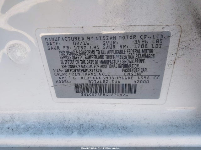 Nissan Versa 1.6 Sv 2016 3N1CN7AP8GL871876 Image 9