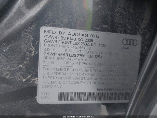 2014 AUDI ALLROAD WA1VFBFLXEA011276 Photo 8