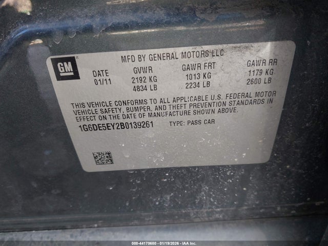 2011 CADILLAC CTS 1G6DE5EY2B0139261 Photo 8