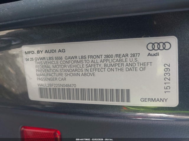 2025 AUDI A6 WAUL2BF22SN048470 Photo 8