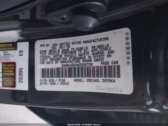 2010 TOYOTA COROLLA 1NXBU4EE3AZ226709 Photo 8