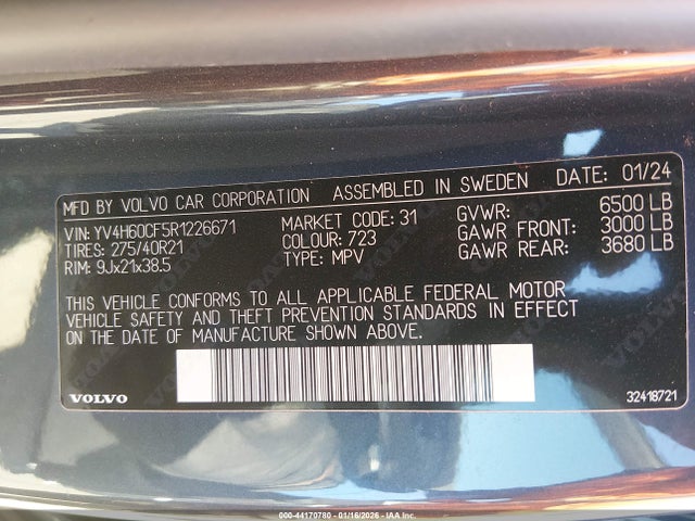 2024 VOLVO XC90 RECHARGE PLUG-IN HYBRID YV4H60CF5R1226671 Photo 8