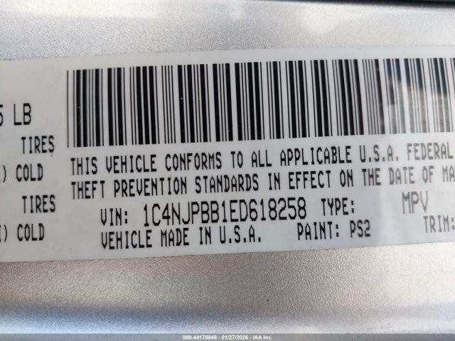 Jeep Patriot Sport 2014 1C4NJPBB1ED618258 Image 9