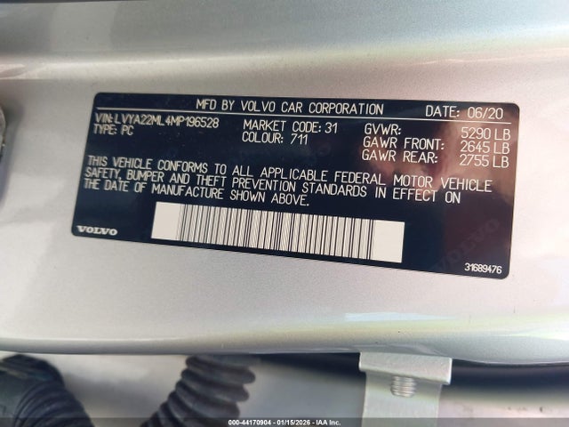 2021 VOLVO S90 LVYA22ML4MP196528 Photo 8