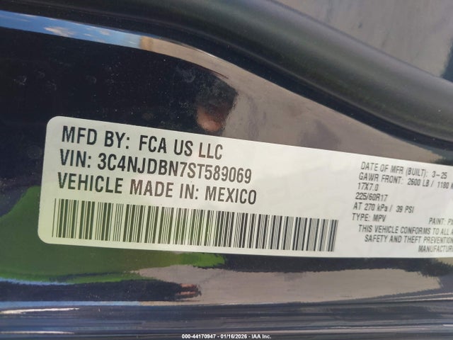 3C4NJDBN7ST589069 Jeep Compass Latitude 4x4