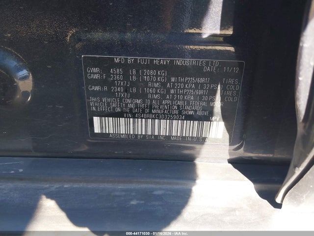 Продажа на аукционе авто 2013 Subaru Outback 2.5i Limited, vin: 4S4BRBKC3D3259034, номер лота: 44171030